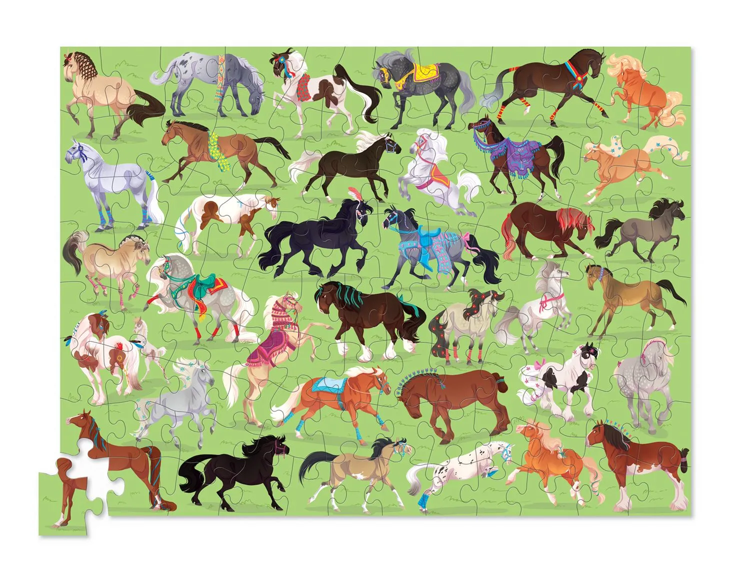 100 PC Horses Puzzle In A Can