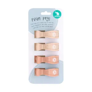 4 Pack Pegs Cream/Peach