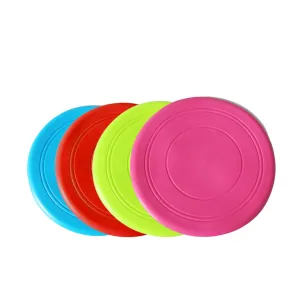 4- Pack Rubber Flying Disc Dog Toy Bundle