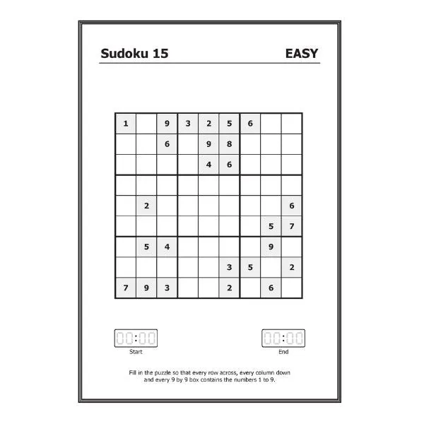 A4 Mega Large Print Modern Sudoku Book - Easy & Medium Challenging Puzzles High Quality Relaxing Brain Teasers