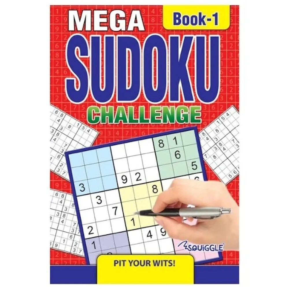 A5 Mega Sudoku Puzzle Book - Assorted Challenging Puzzles High Quality Paper Relaxing Brain Teasers