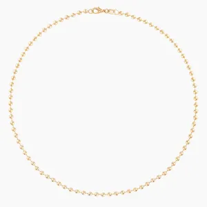 Alexa Leigh - 3mm Gold Ball Chain Necklace in Yellow Gold 16"