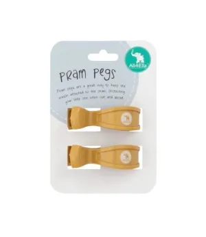 All4Ella Pram Pegs 2pk - Mustard