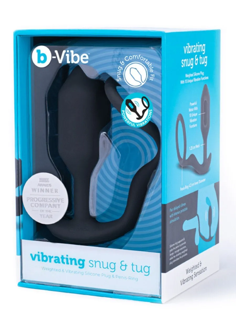 b-Vibe Snug and Tug Vibrating Cock Ring Prostate Plug