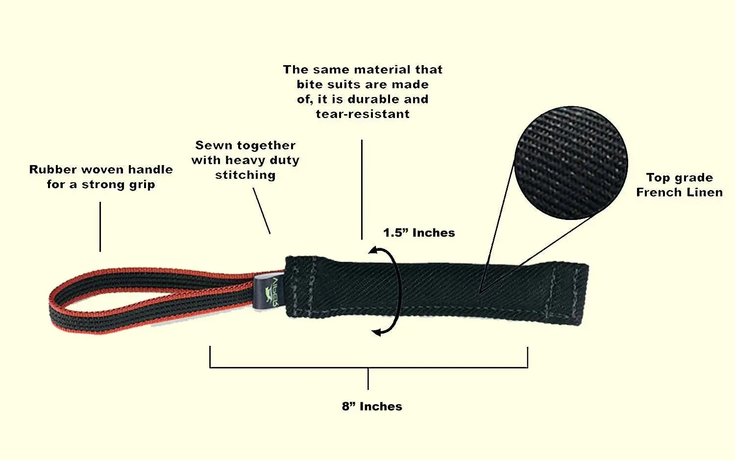 Bite Suit Tug Toy – 1 Handle