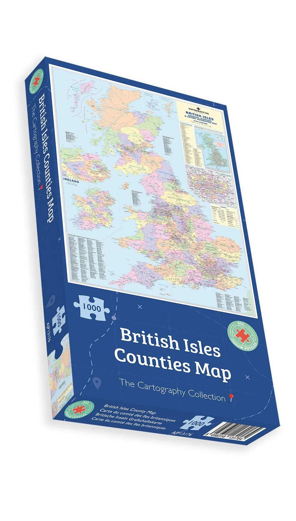 British Isles County Map 1000 Piece Jigsaw Puzzle