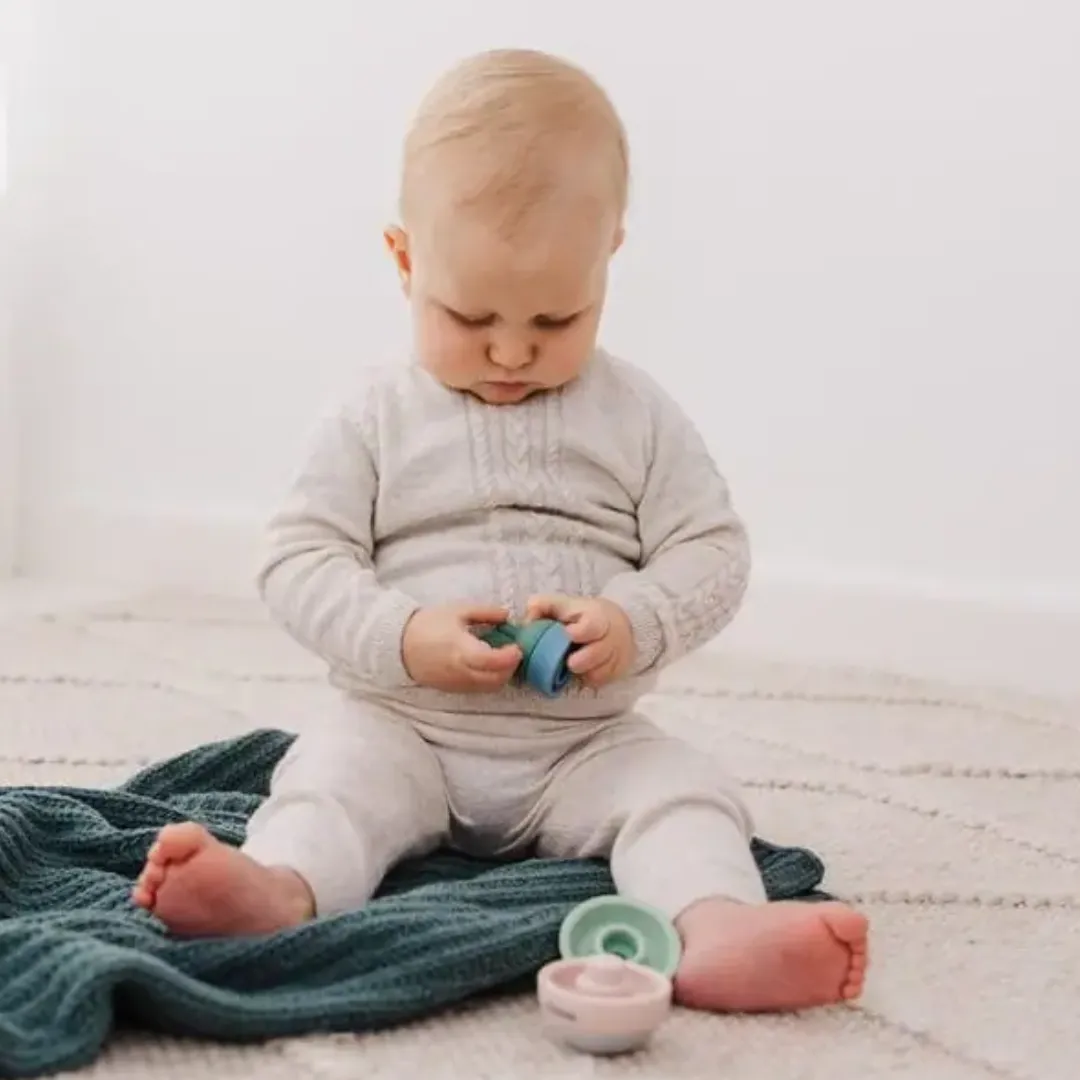 Bubble Silicone Stacking Pear Teether