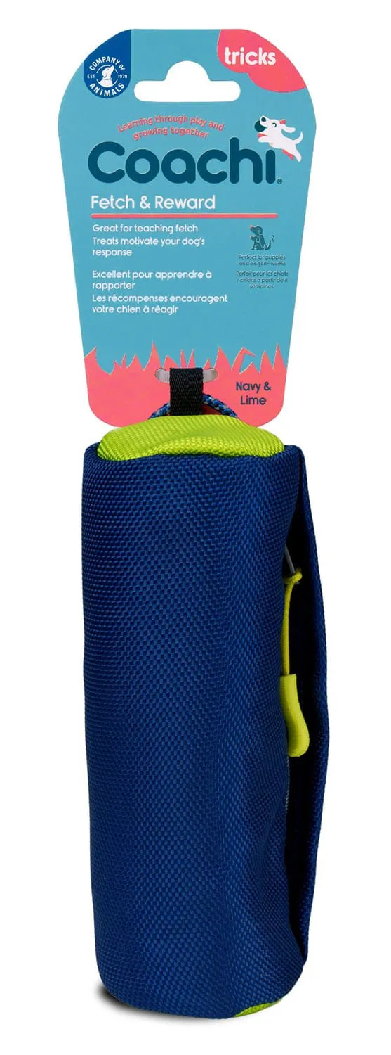 Coachi Fetch & Reward Training Toy, Navy & Lime