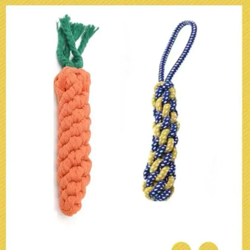 Durable Cotton Rope Dog Chew Toy with Molar Knot Design