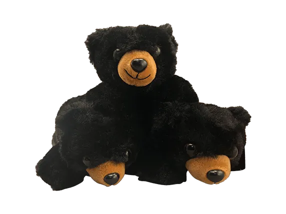 Floppy and Irresistible Black Bear Plush