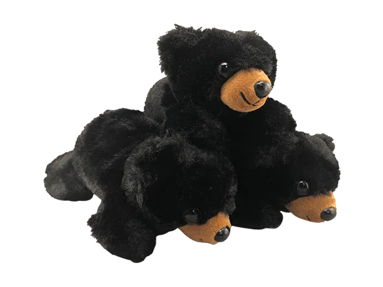 Floppy and Irresistible Black Bear Plush