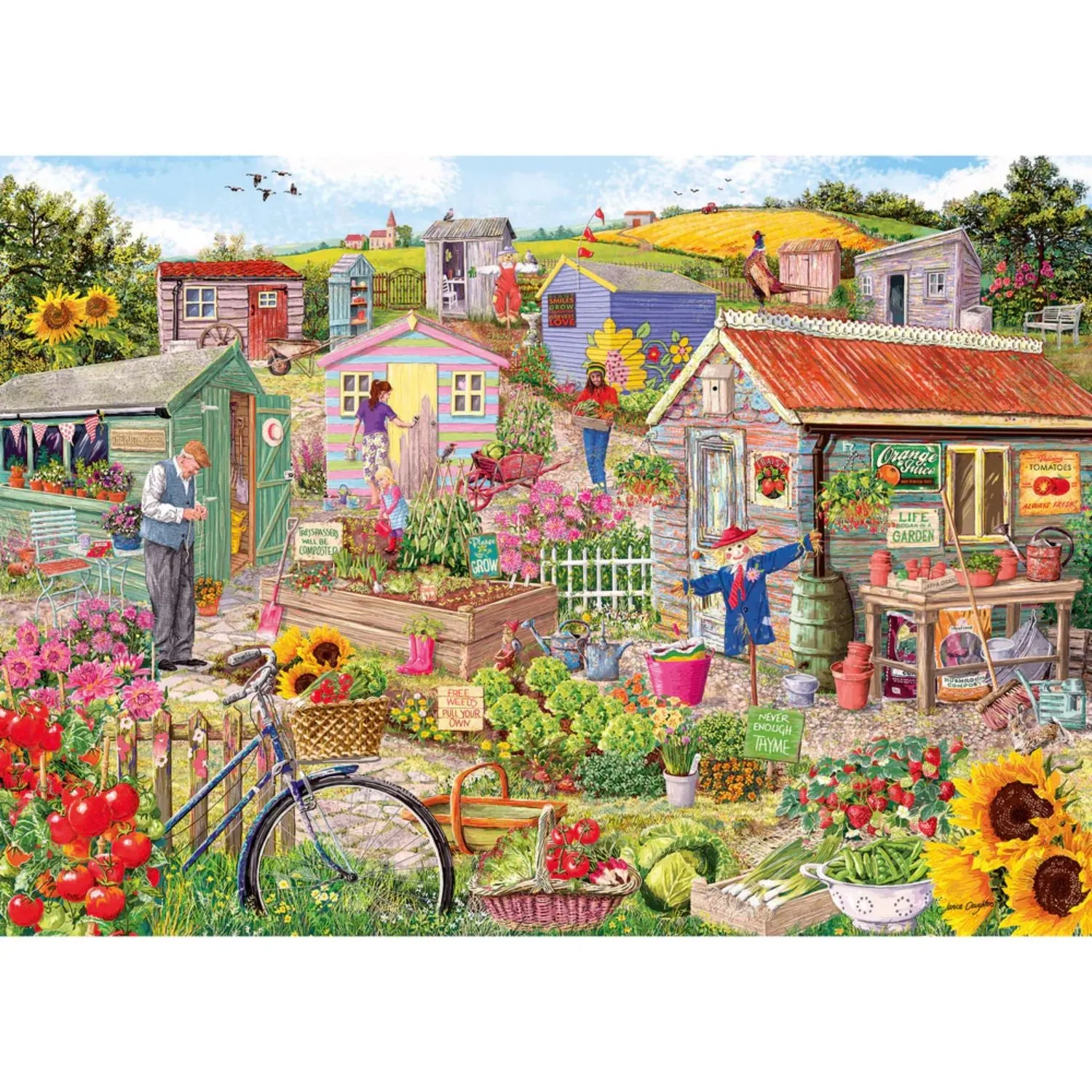 Gibson Games 500 Piece Life On The Allotment Extra Large Puzzle