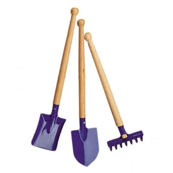 Gluckskafer metal garden tool set - blue