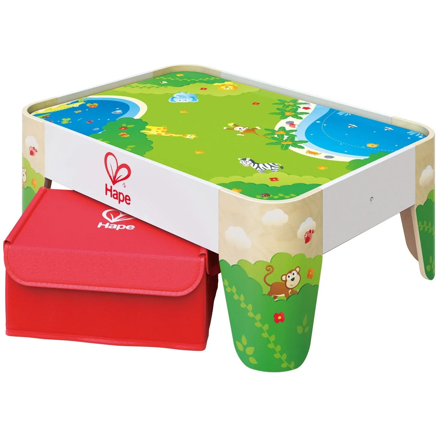 Hape Railway Play Table with Storage Box