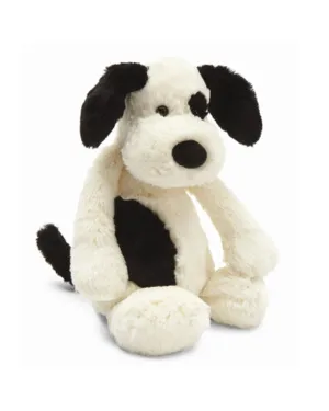 Jellycat Bashful Black Cream Puppy