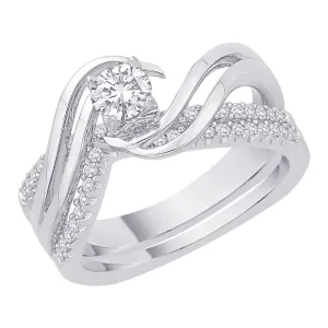 KATARINA Diamond Twist Bridal Engagement Ring (1/2 cttw)