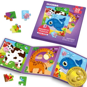 Magnetic Book 3x20 Pcs Puzzles for Kids | Animals