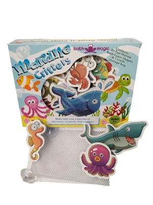 Marine Animal Sticky Bath Magic Foam Critters (30 pieces) by Fizzles