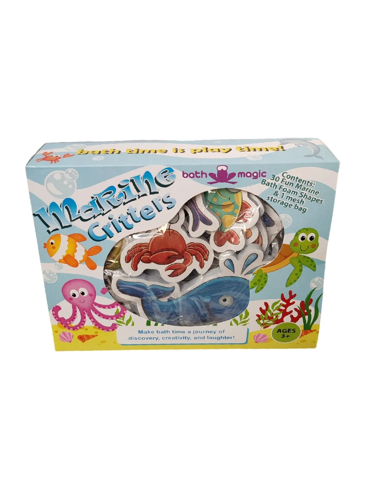 Marine Animal Sticky Bath Magic Foam Critters (30 pieces) by Fizzles