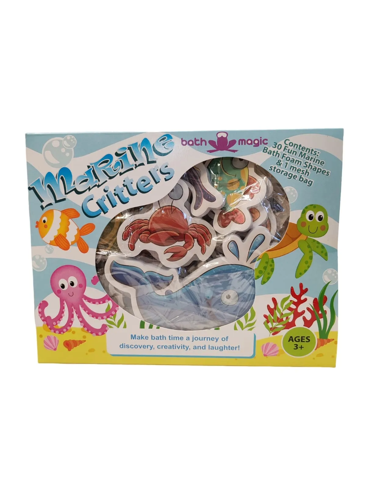 Marine Animal Sticky Bath Magic Foam Critters (30 pieces) by Fizzles