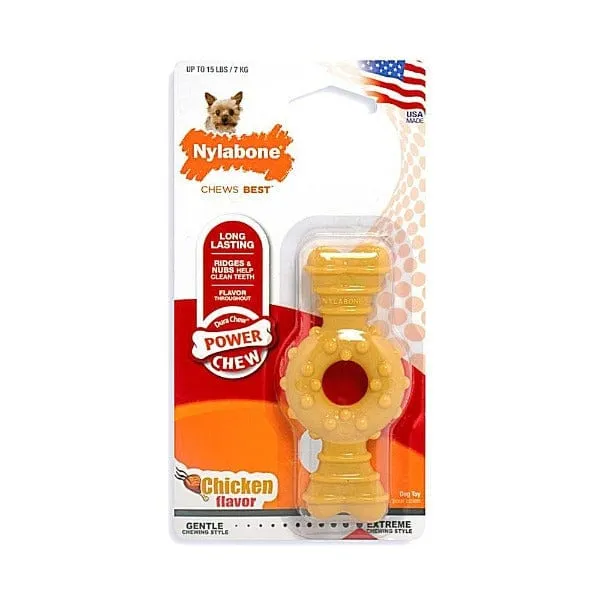 Nylabone Power Chew Textured Ring Bone Dog Chew Toy