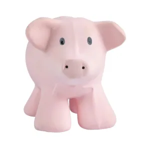 Pig Natural Rubber Teether, Rattle & Bath Toy