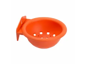 PLASTIC NEST WITH HOOKS & HOLE 11,5x5,5cm orange