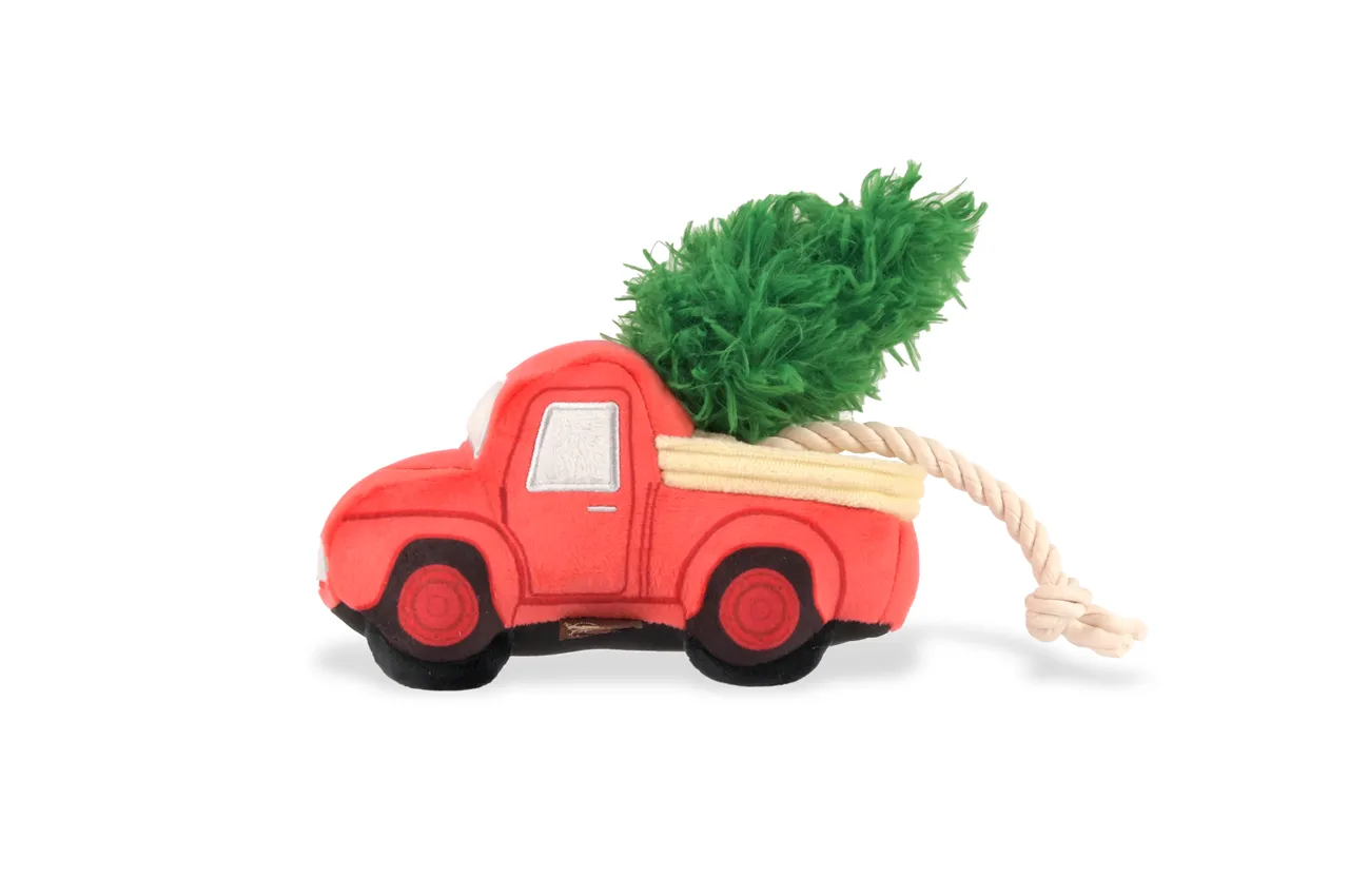 P.L.A.Y. Home for the Holidays Interactive Dog Toy, Red Truck