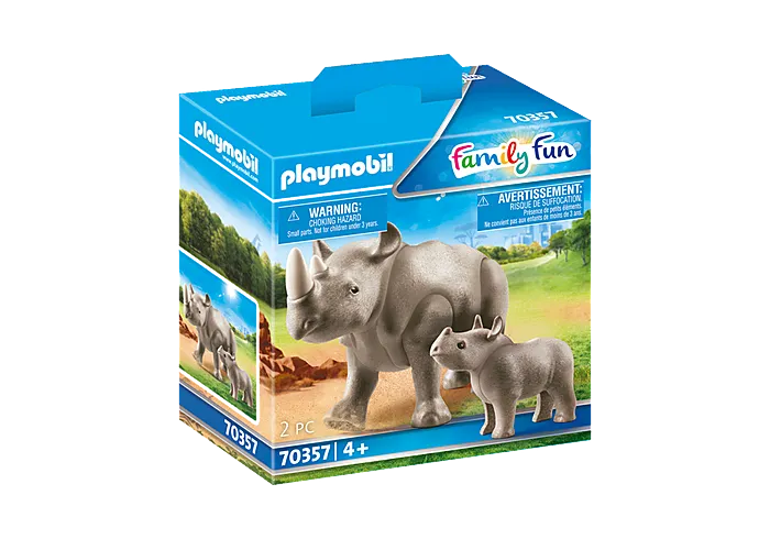 Playmobil Family Fun Rhino with Calf