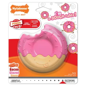 Power Chew Donut Dog Toy, Bacon Glazed