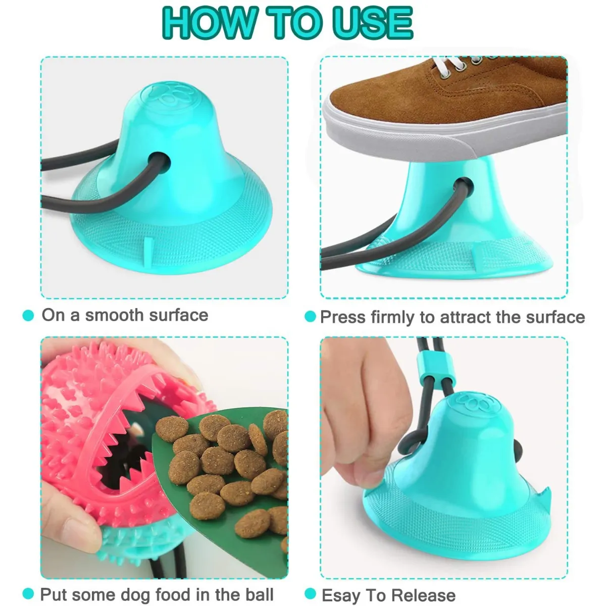 Single Suction Multifunction Interactive Chewy Dog Toy