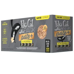 Tiki Cat After Dark 2.8oz Pate  Variety Pack 4 Flavors 12/2.8 oz