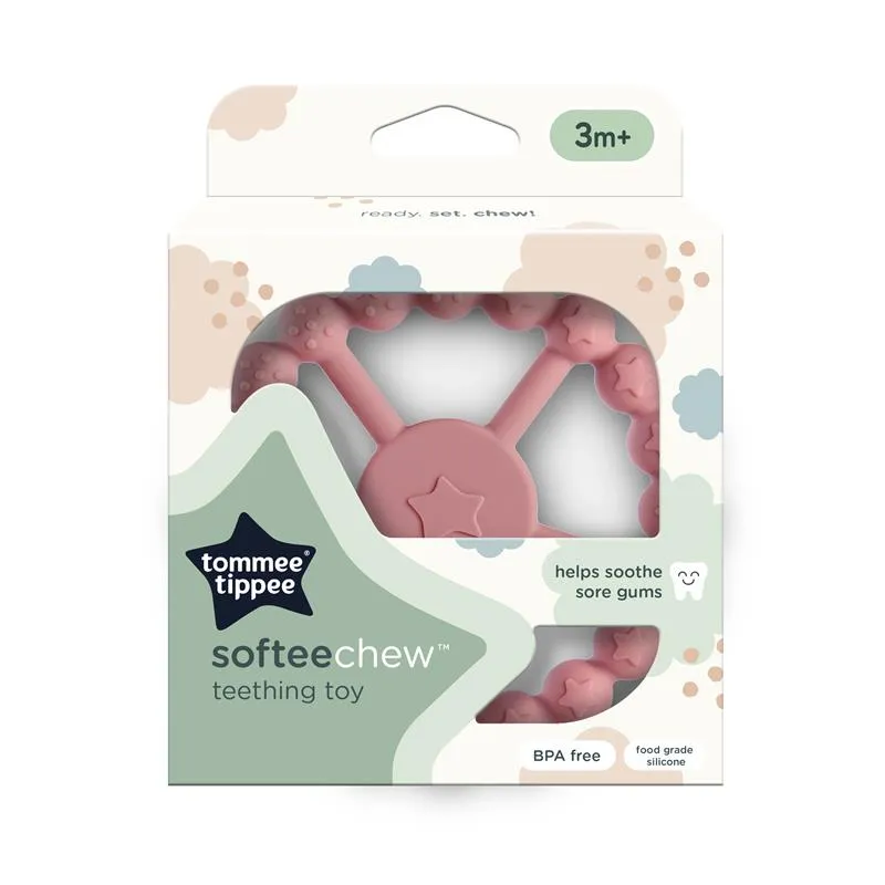 Tommee Tippee Silicone SofteeChew Teether - Rose