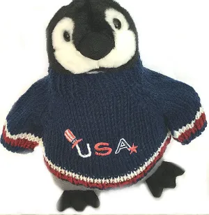 USA Patriotic Penguin Plush (10" Tall)