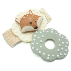 WRISTEEZ™ Organic Baby Teething Wristlet Rattle - Finley the Fox